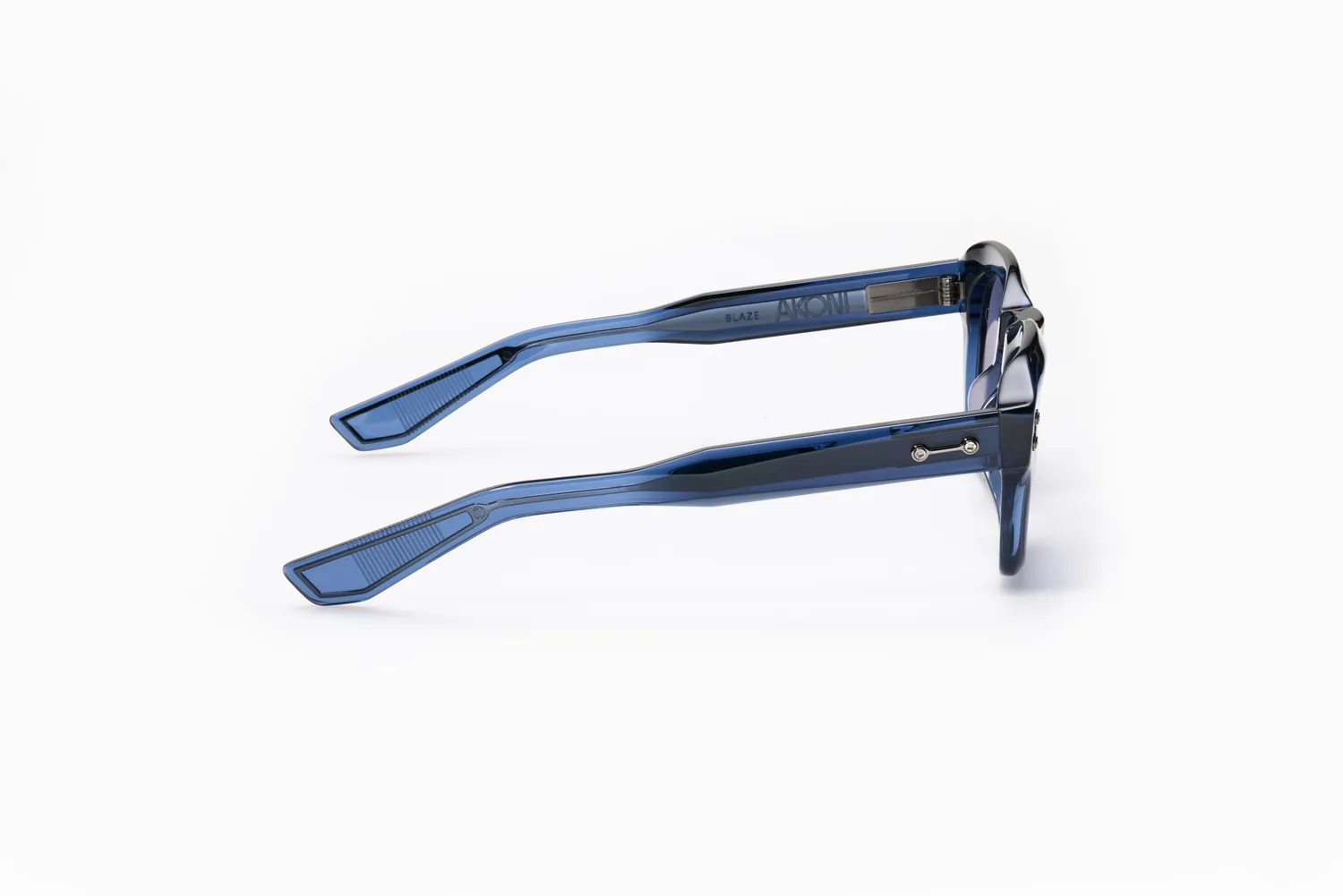Akoni Blaze Sonnenbrille Crystal Blue 51 eckig
