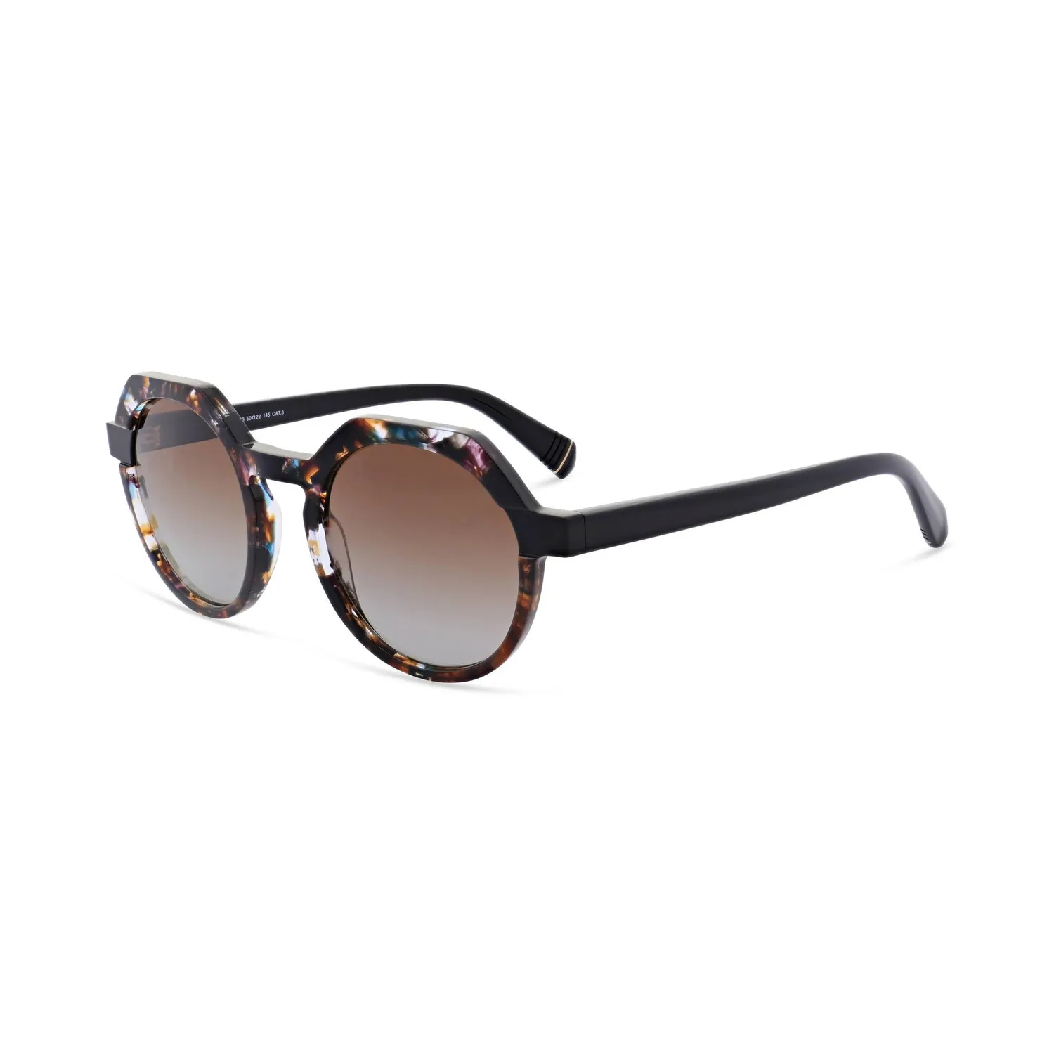 Morel Thasos 1 Sun Sonnenbrille Braun Rund 50-22 Acetat