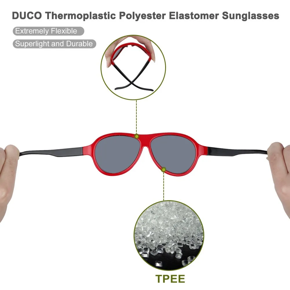 DUCO K010 Kinder Sonnenbrille polarisiert flexibel