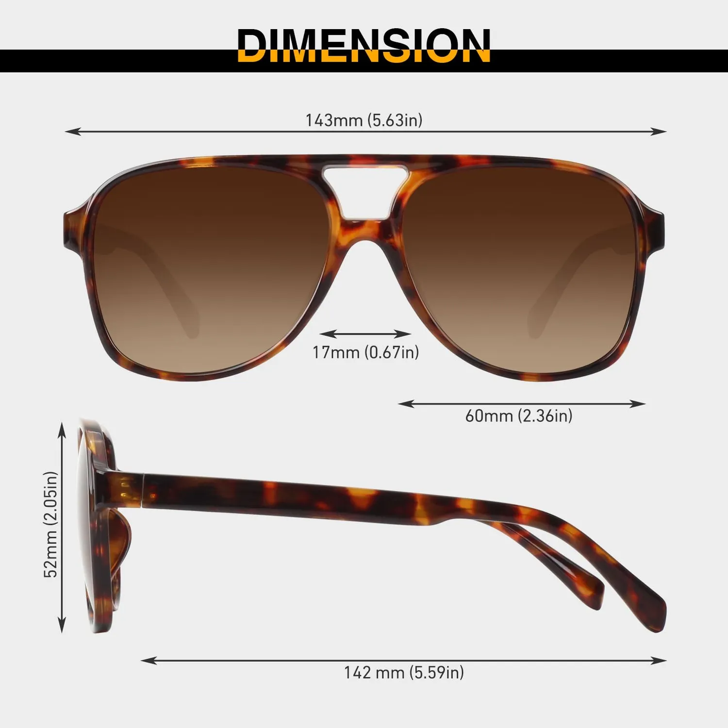 GQUEEN Retro Piloten Sonnenbrille polarisiert UV400