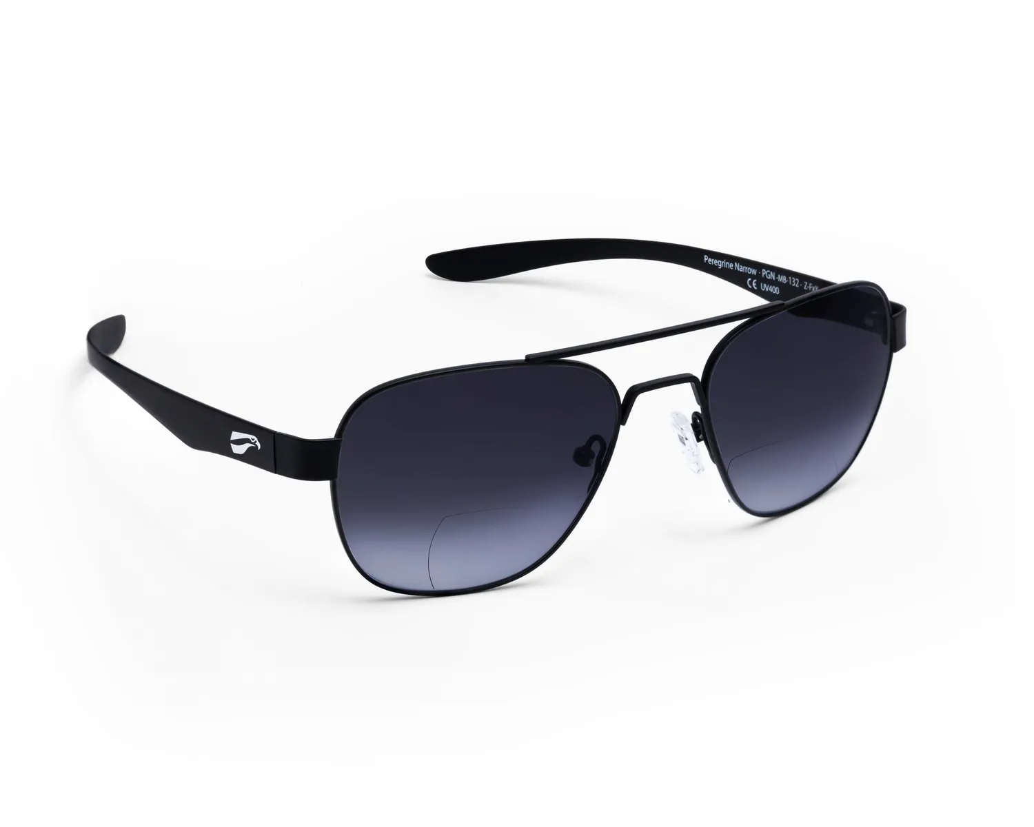 Flying Eyes Peregrine Titanium Non-RX Bifocals Brille Narrow +2,0