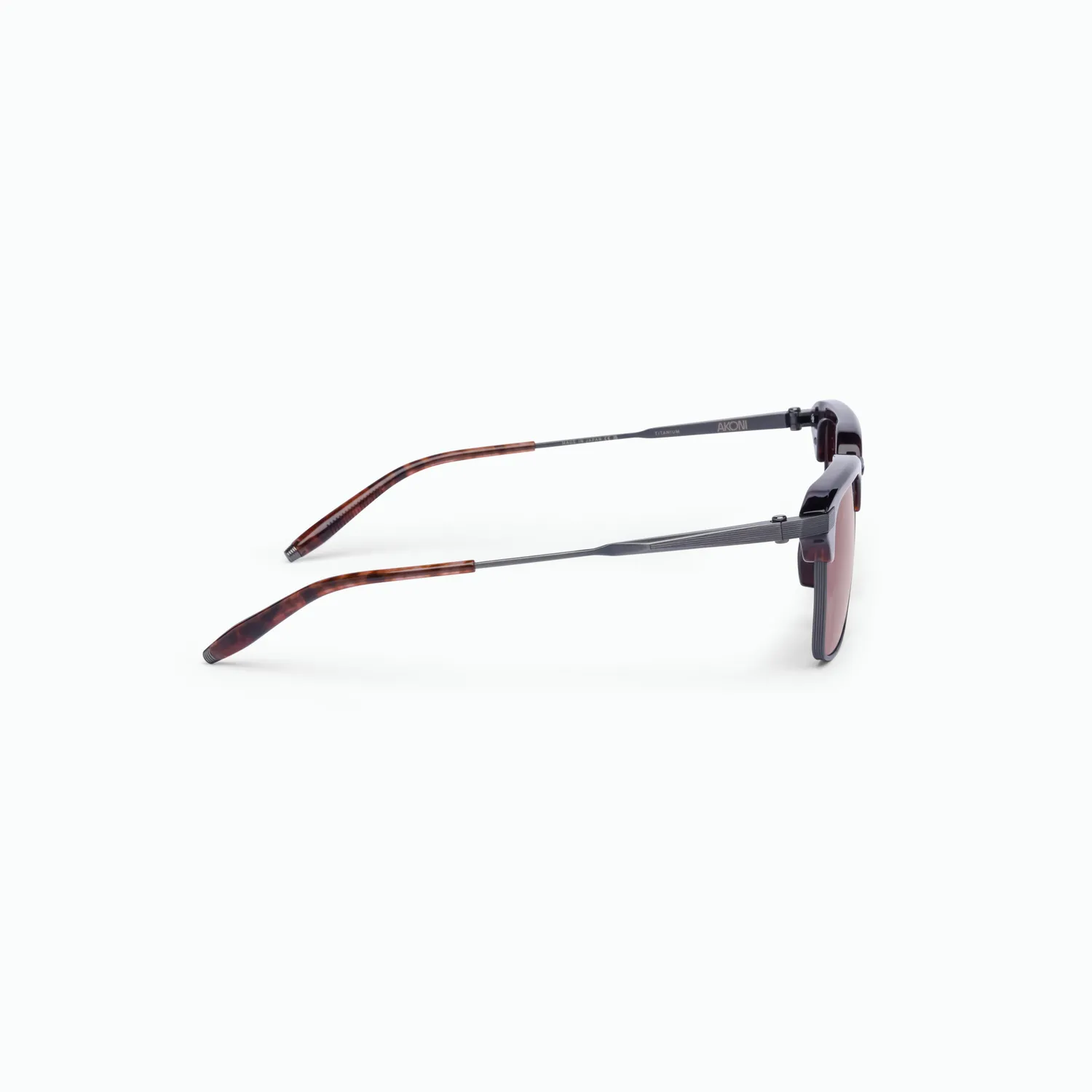 Akoni Horizon Euclid Sonnenbrille Brushed Gold Browline