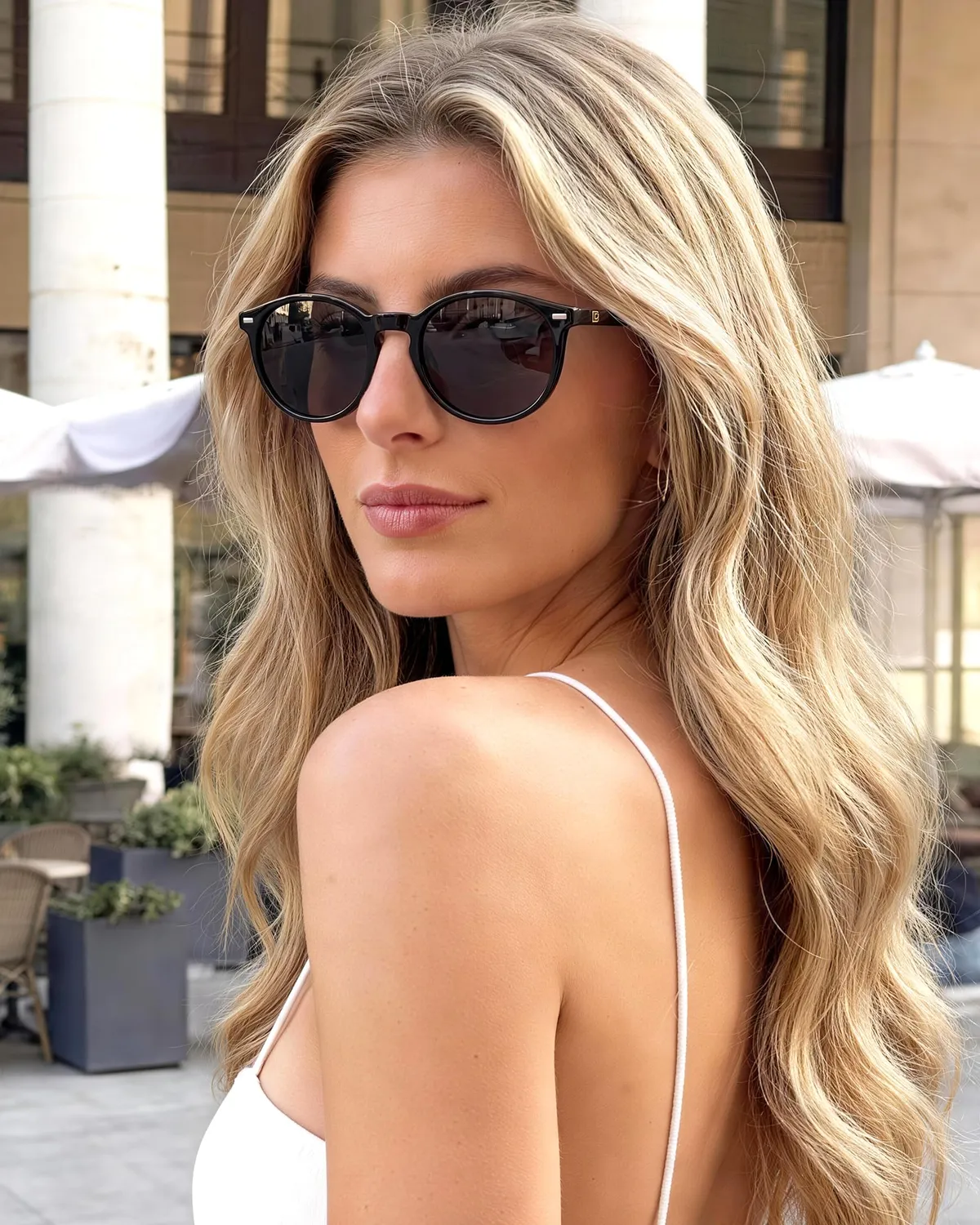 DUCO 1230 Damen Sonnenbrille Schwarz polarisiert