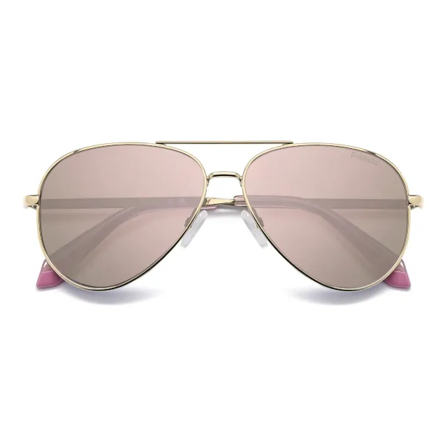 Polaroid PLD 8073/S Teen-Sonnenbrille Gold-Rosa 55-12-135 polarisiert
