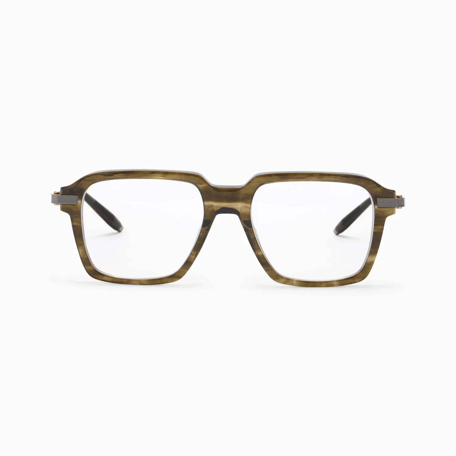 Akoni Vera Etere Brille Green Swirl Eckig Unisex Acetat