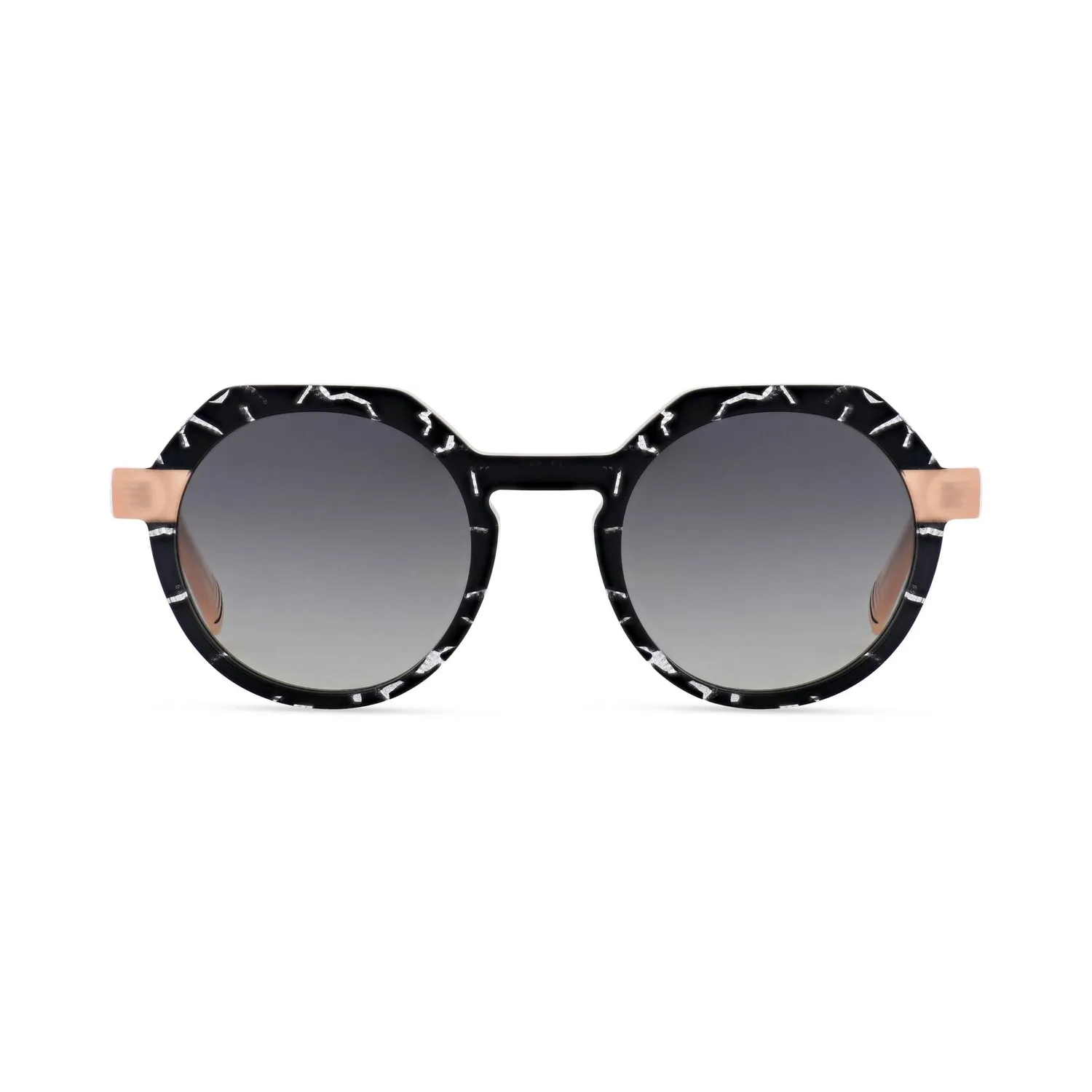 Morel Thasos 1 Sun Sonnenbrille Braun Rund 50-22 Acetat