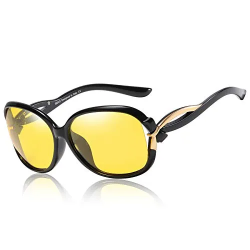 DUCO 2229Y Nachtfahrbrille gelb schwarz Damen