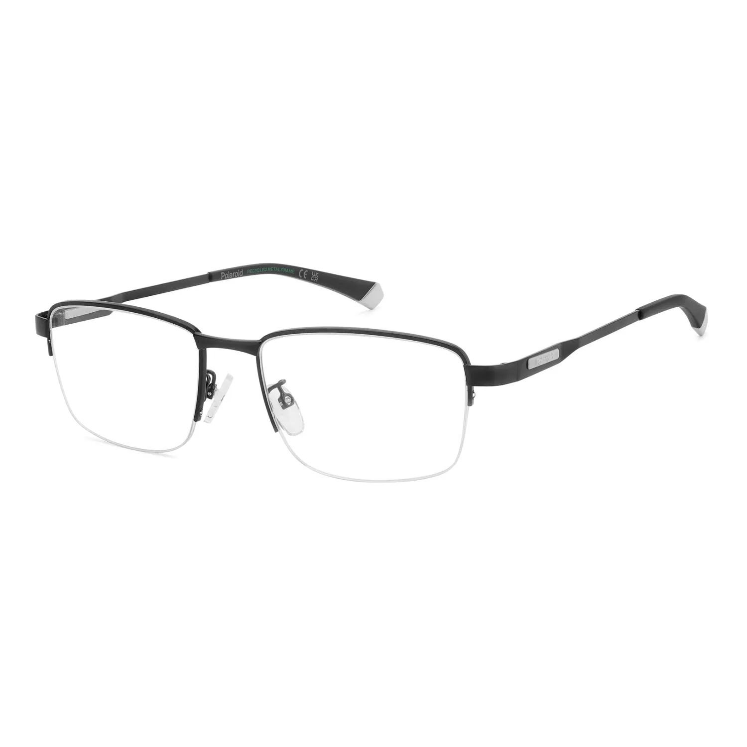 Polaroid PLD D571/G Herrenbrille Schwarz Halbrand Metall