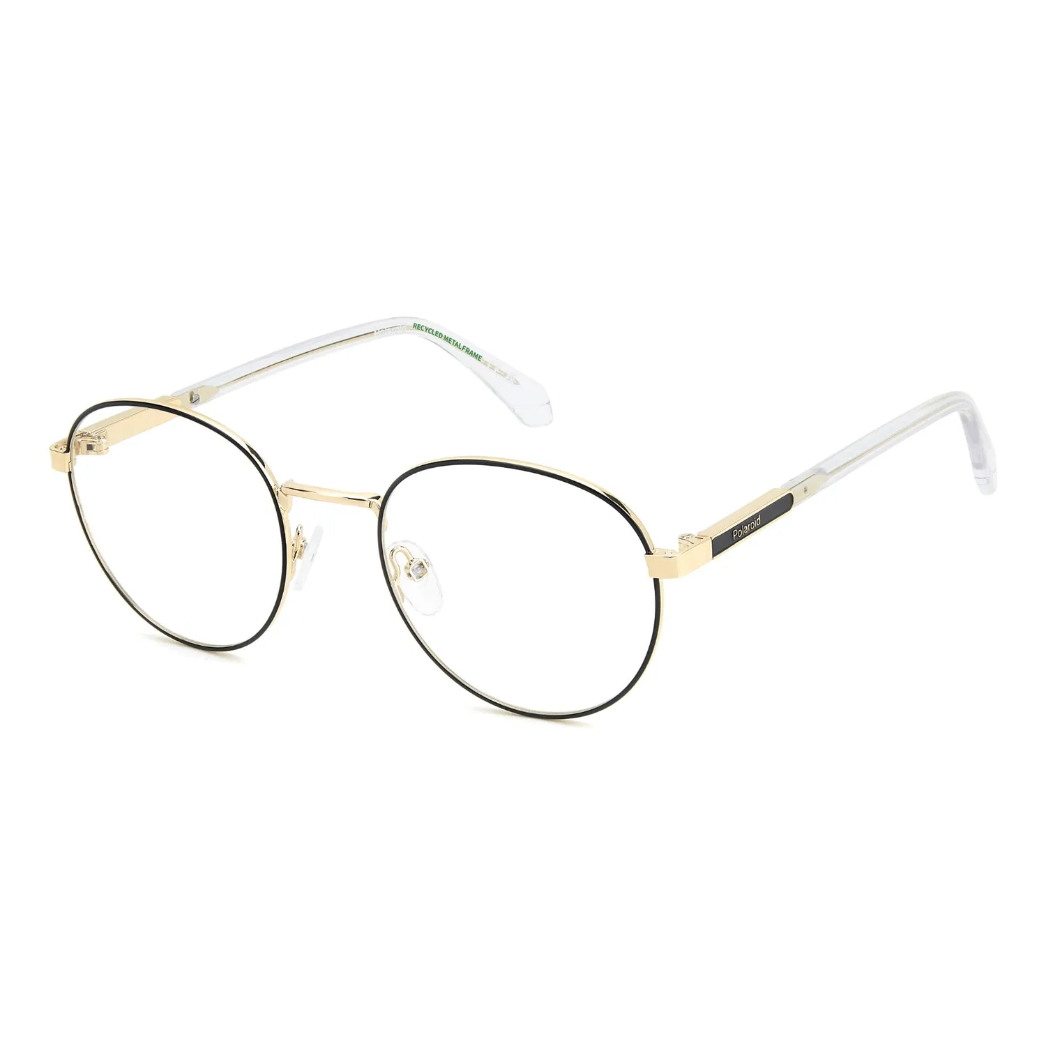 Polaroid PLD D600 Brille Herren Schwarz-Gold 53-21-145 rund