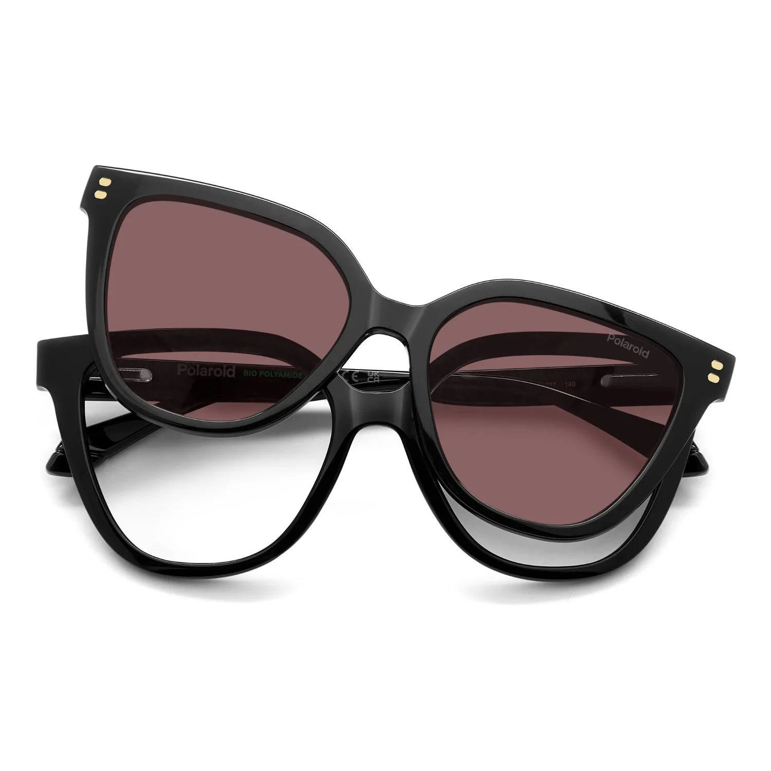 Polaroid PLD D596/C Damenbrille Schwarz Cat-Eye Clip-on