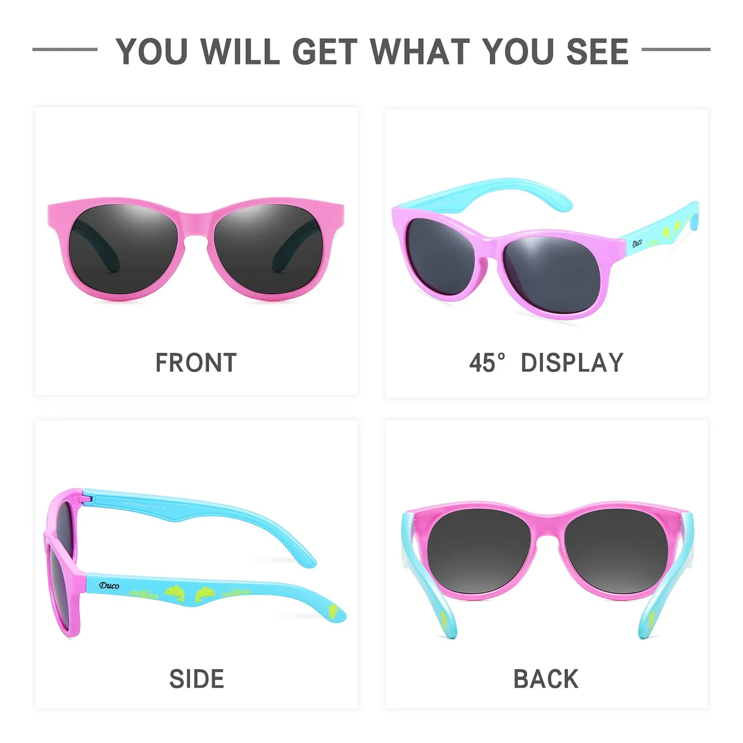 DUCO Kids Sport Kinderbrille UV-Schutz 6-12 Jahre