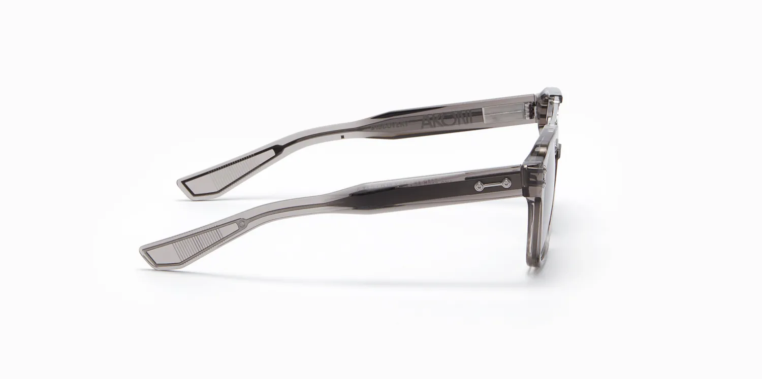 Akoni Delta Discovery Sonnenbrille Dunkelgrau Acetat Titan