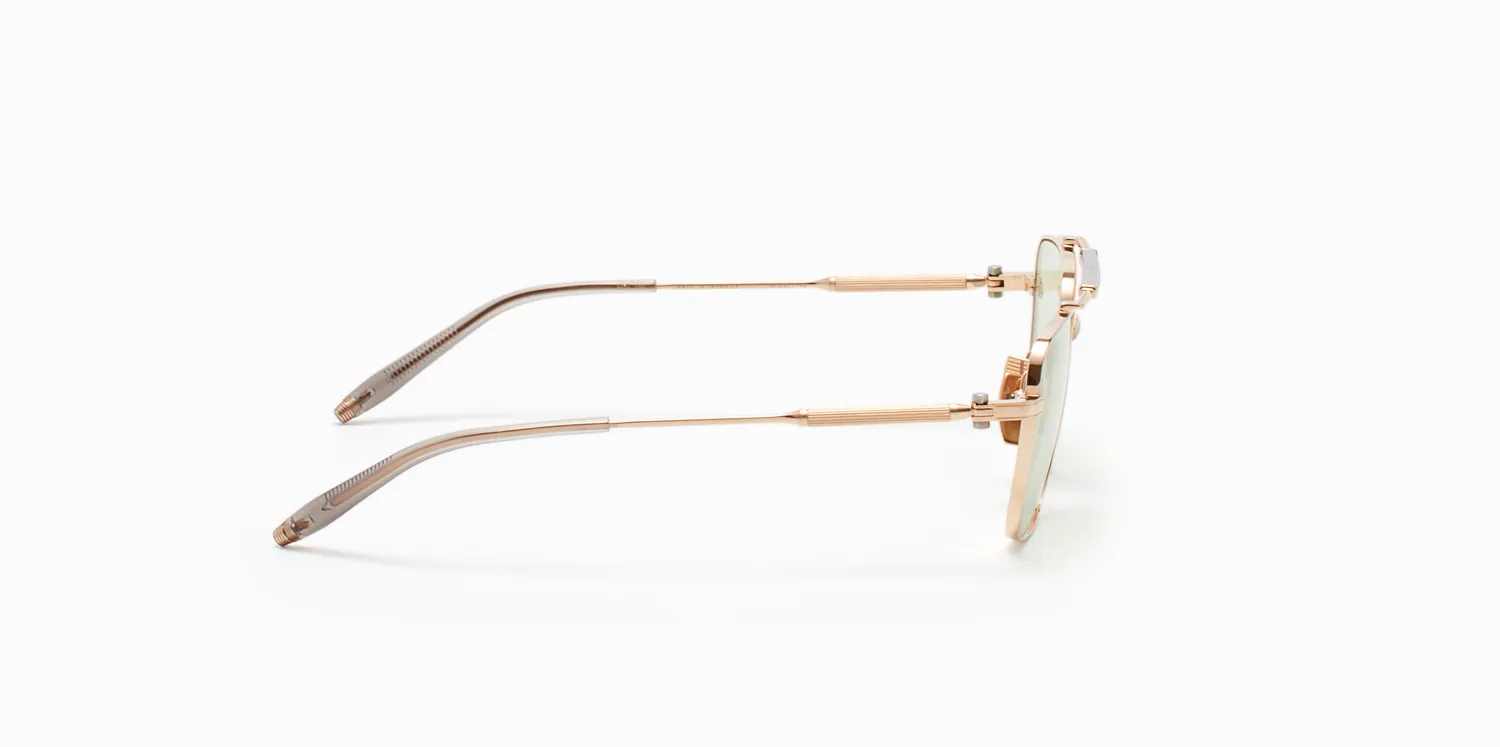 Akoni Etere Europa Sonnenbrille photochrom Größe 50 Titan