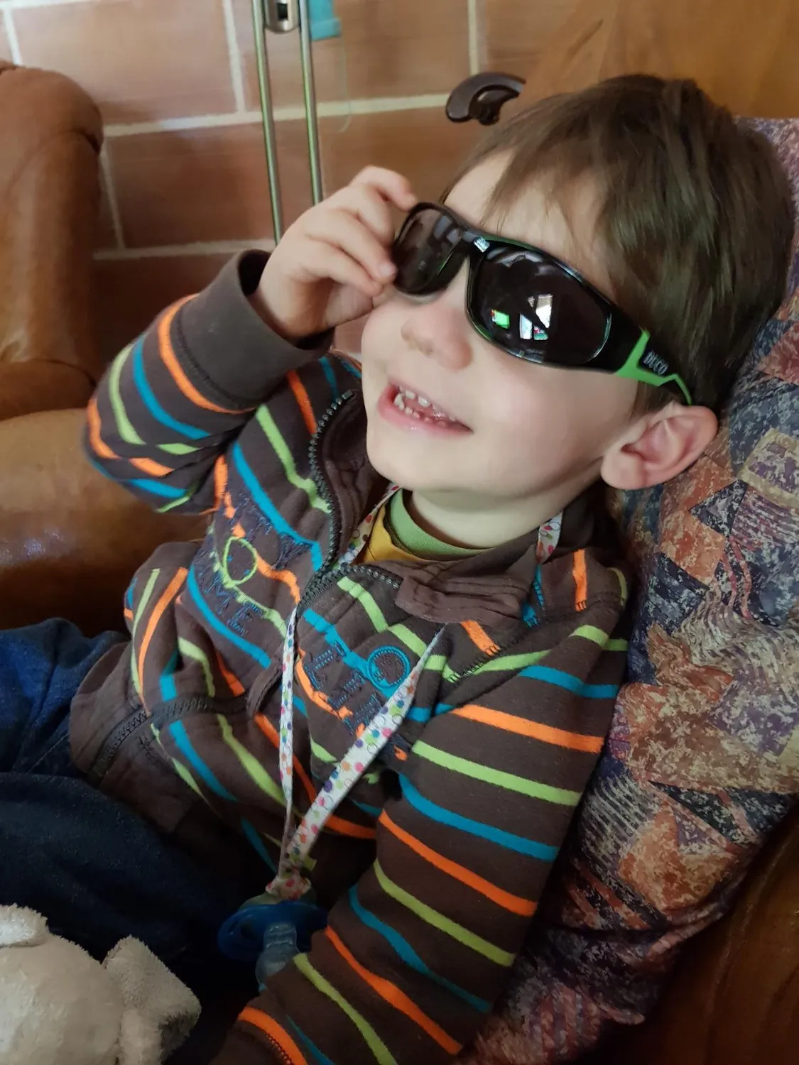 DUCO K001 Kinder Sonnenbrille blau-rot polarisiert