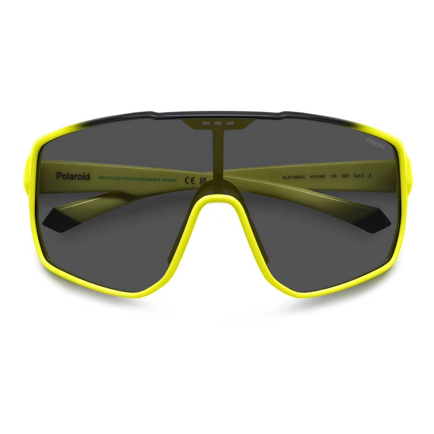 Polaroid PLD 7060/S Sport-Sonnenbrille Matt Schwarz Shield polarisiert