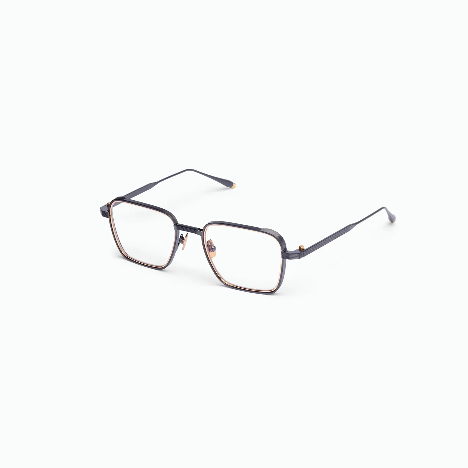Akoni Optima Giano Brille Brushed Gold eckig