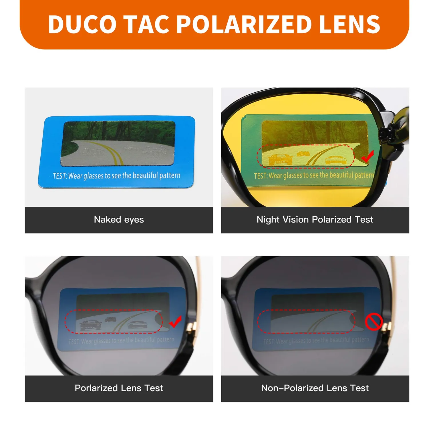 DUCO 2229Y Nachtfahrbrille gelb schwarz Damen