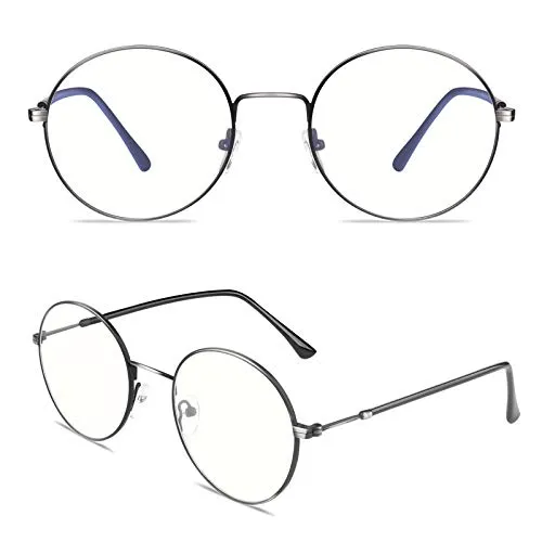 GQUEEN GQ40 Blaulichtbrille rund mit Blaufilter