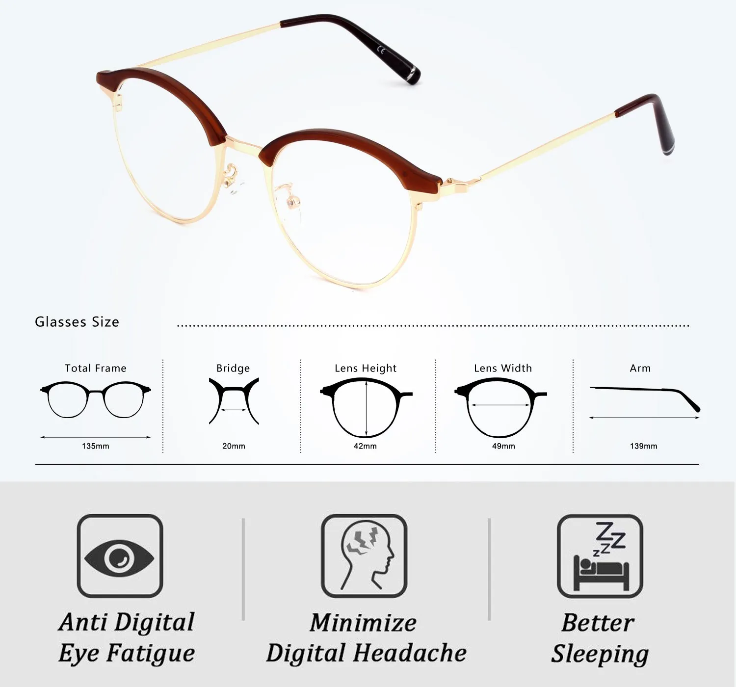 GQUEEN GQ022 Computerbrille halbrandlos transparent