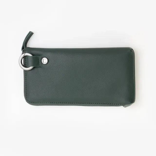 Akoni Leather Case Lederetui Smaragdgrün Leder Small
