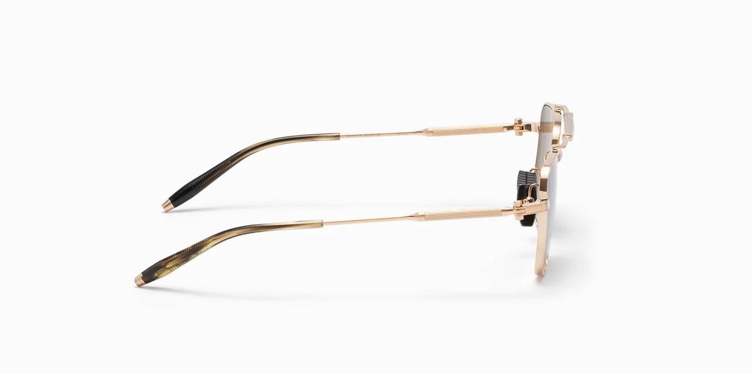 Akoni Etere Europa Sonnenbrille Weißgold 50 Titan