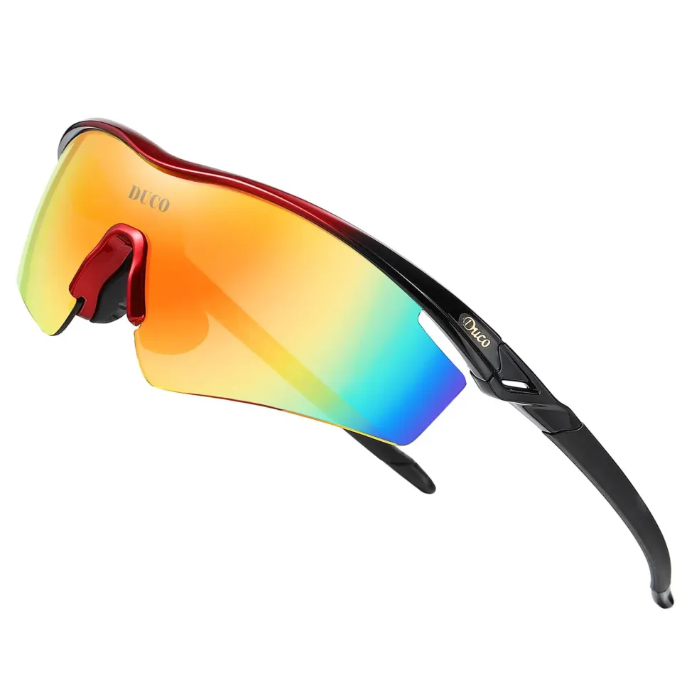 DUCO 0022 Fahrradbrille polarisiert rot