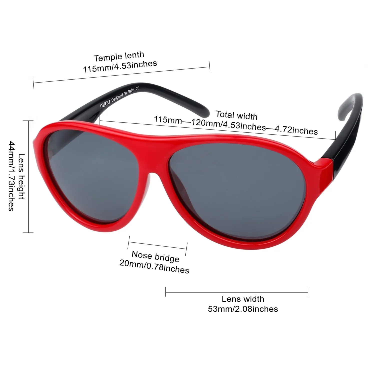 DUCO K010 Kinder Sonnenbrille polarisiert flexibel