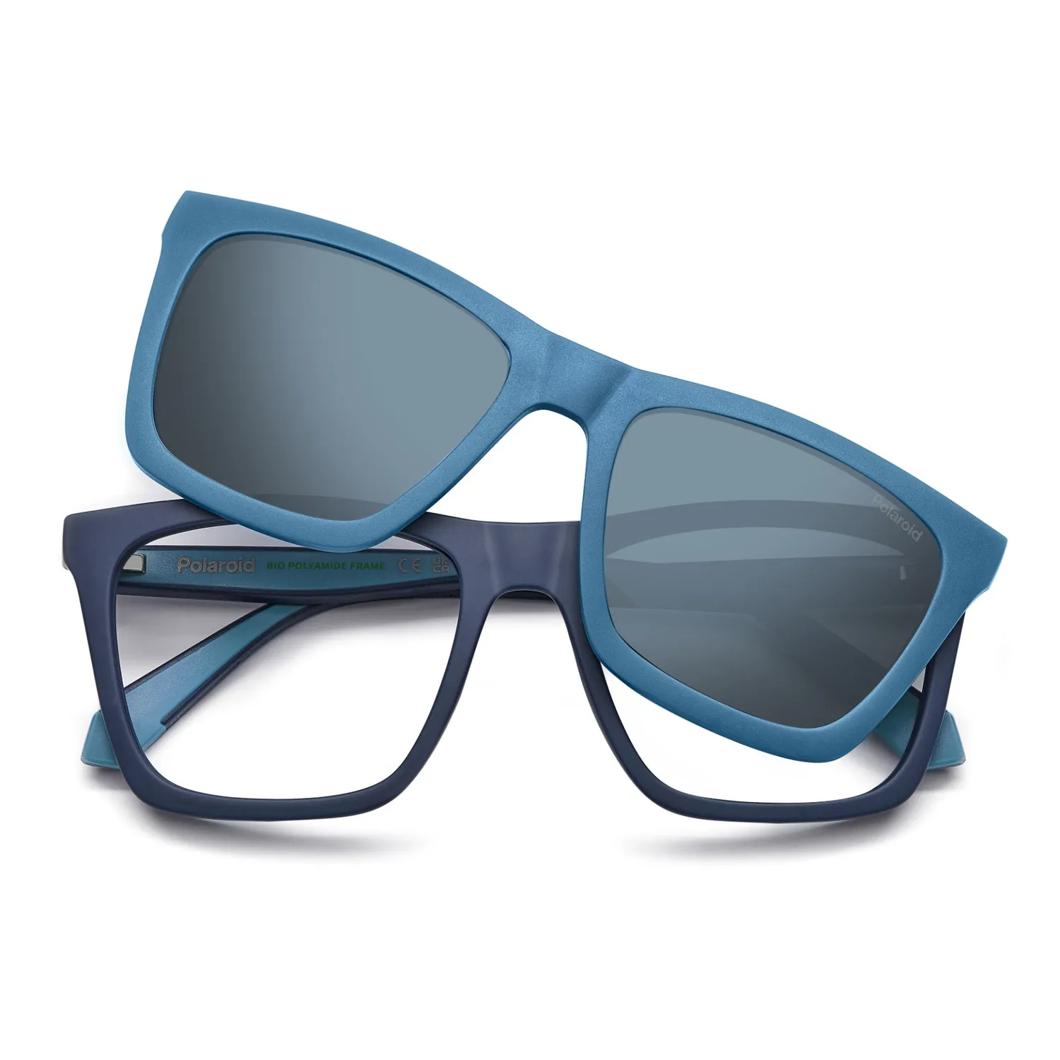 Polaroid PLD D591/C Brille Matte-Schwarz mit Clip-on