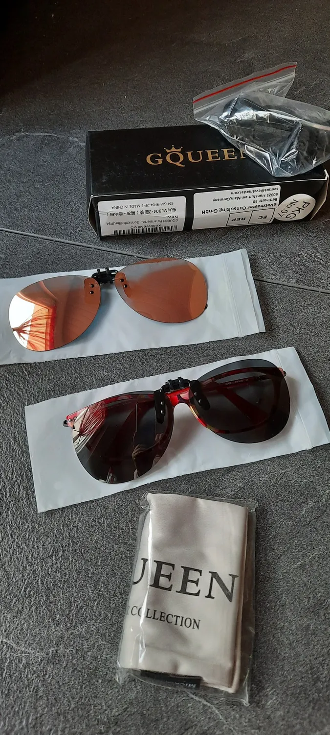 GQUEEN JP94 Sonnenclip polarisiert randlos
