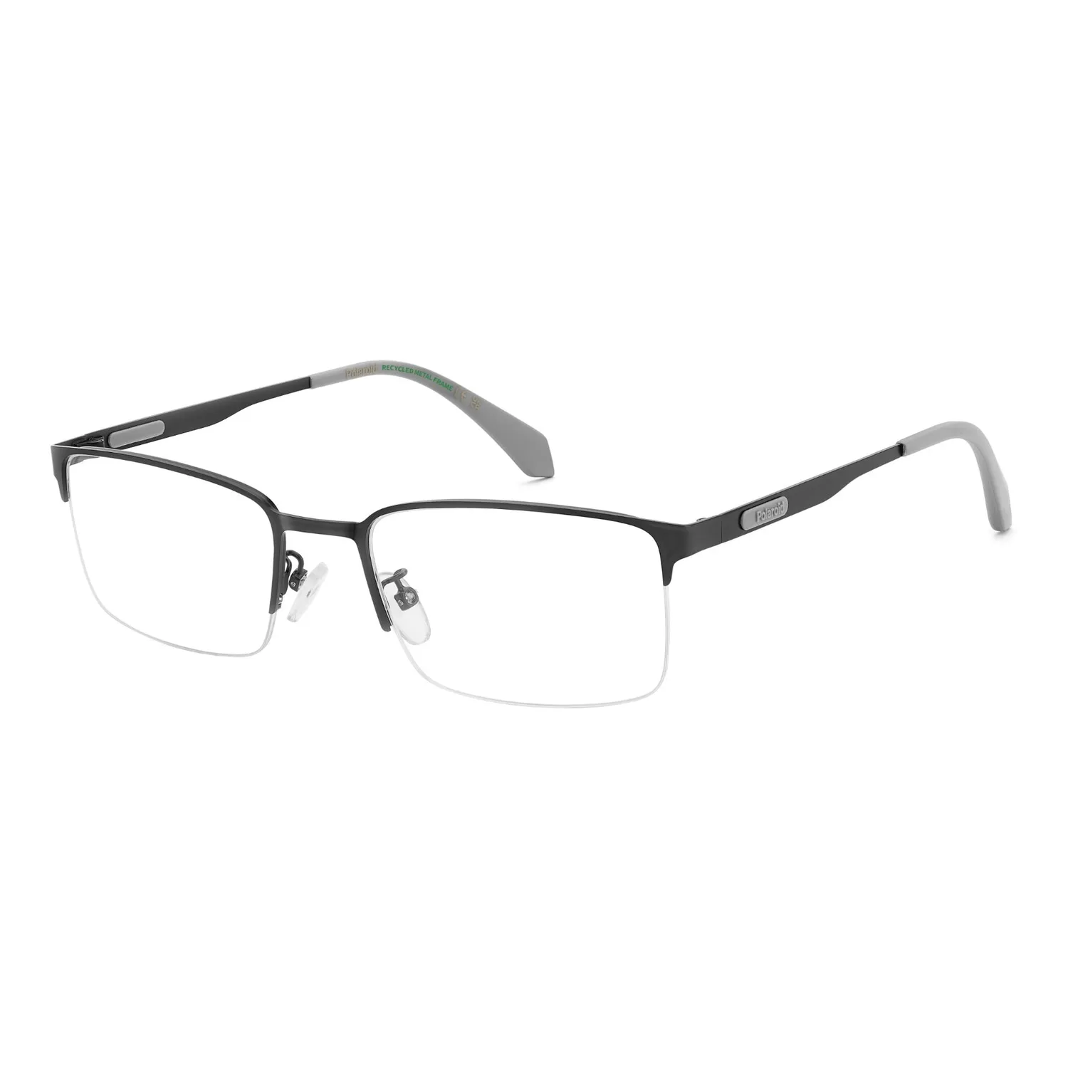 Polaroid PLD D619/G Herrenbrille Schwarz Halbrand Metall