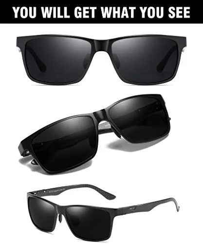 DUCO 8206 Sonnenbrille Metall schwarz grau polarisiert
