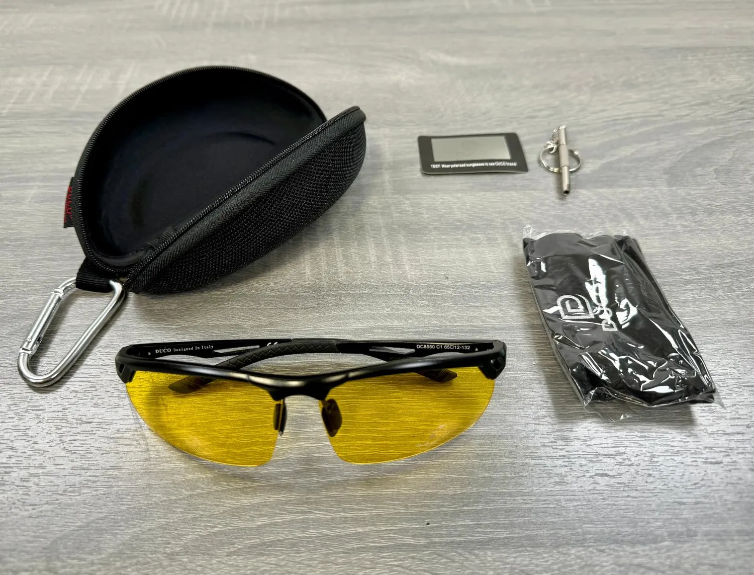 DUCO 8550Y Nachtfahrbrille Silber Gelb Anti-Blend