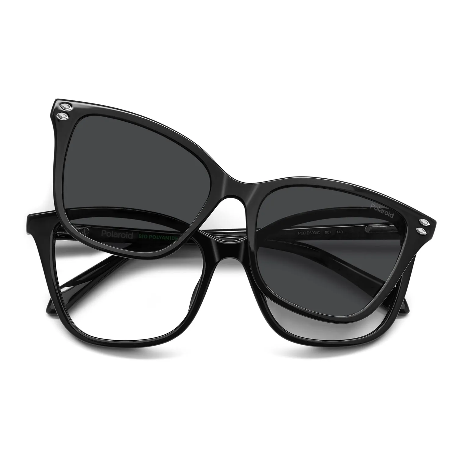 Polaroid PLD D603/C Brille Havanna Cateye Clip-on