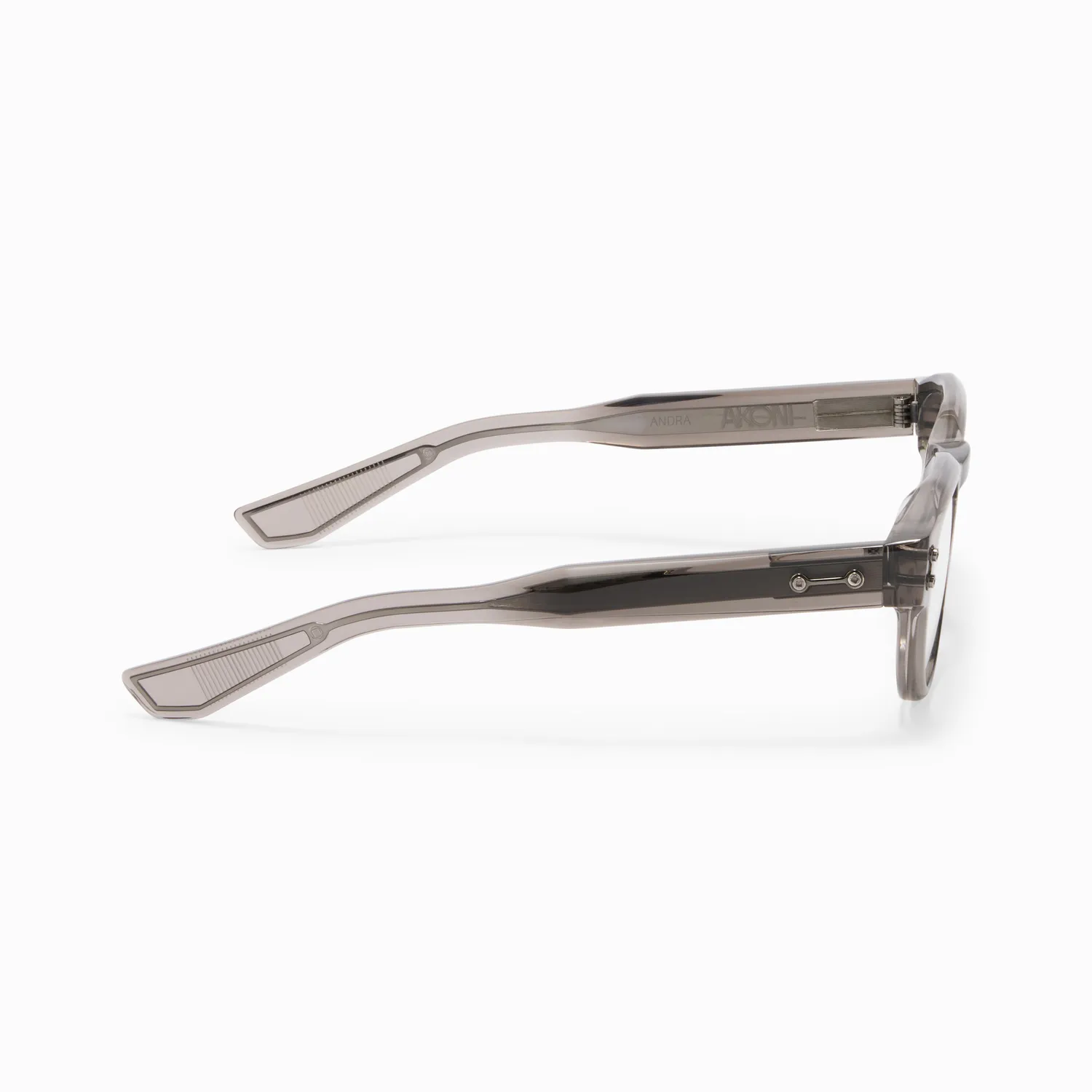 Akoni Etere Andra Brille Crystal Dark Grey Panto