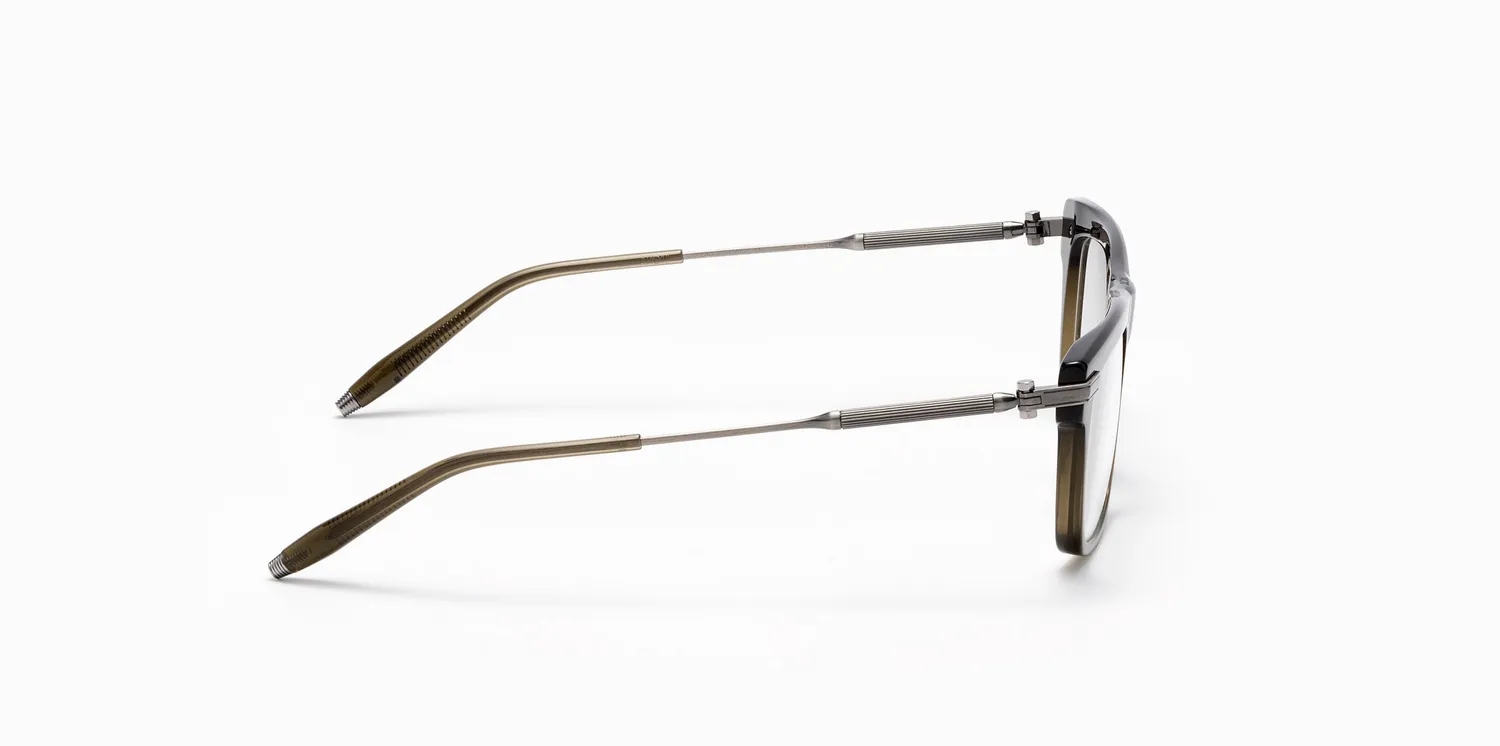 Akoni Optima Arc Brille Olive Titan 54