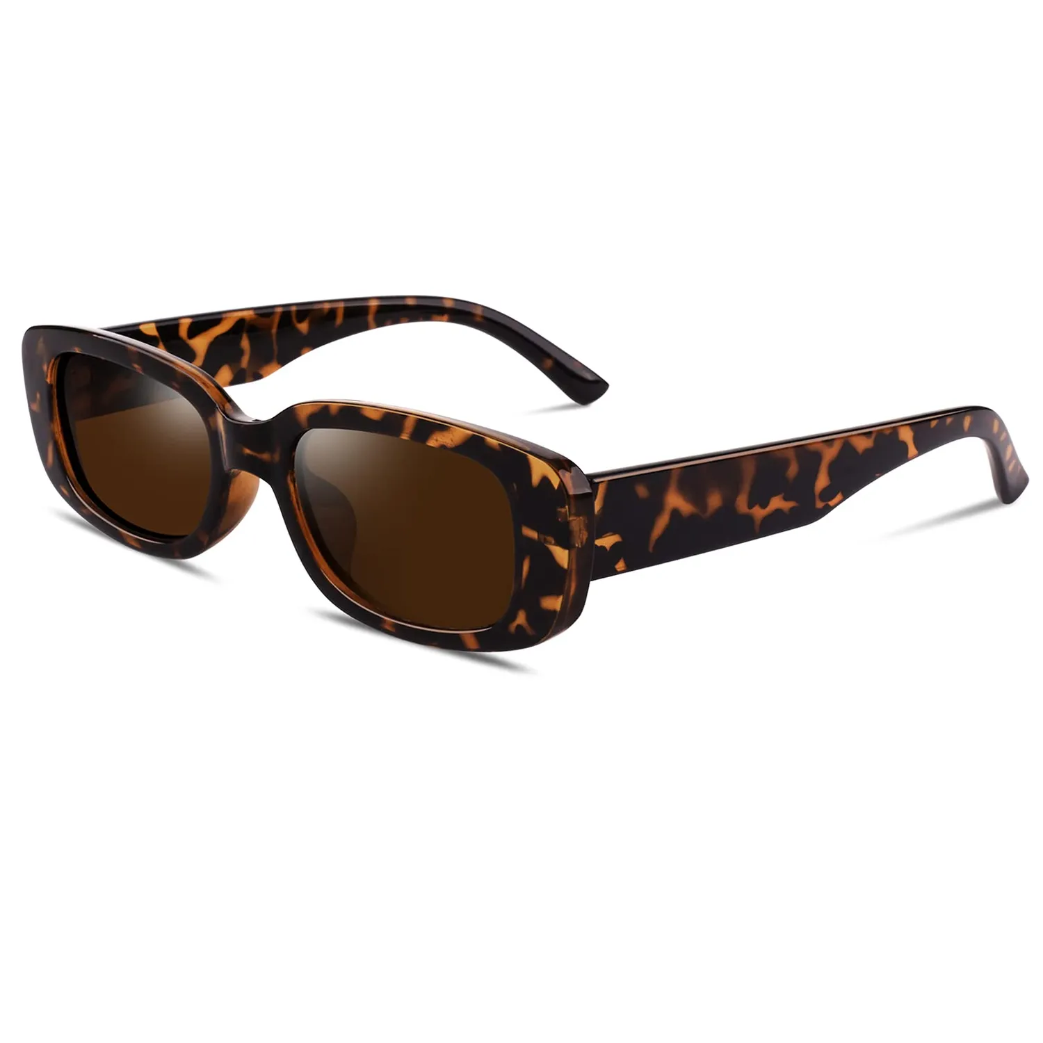 GQUEEN Retro 90s Sonnenbrille Schwarz Grau eckig