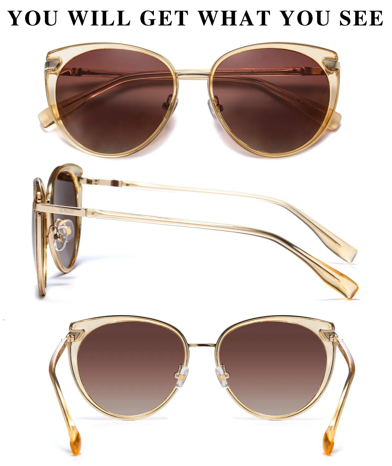 DUCO DC1222 Sonnenbrille Damen polarisiert retro