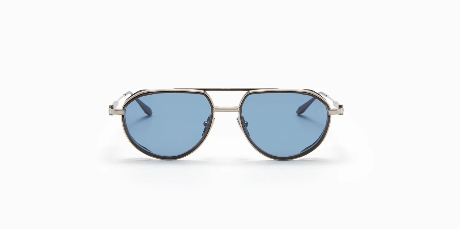 Akoni Horizon Skyracer Sonnenbrille Silber Titan Aviator