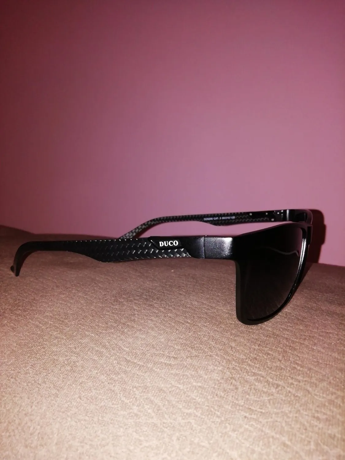 DUCO Herren Sonnenbrille polarisiert Rechteckig Grau