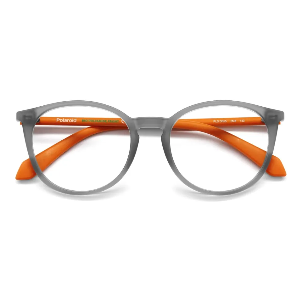 Polaroid D855 Kinderbrille Mattgrau-Orange Pantos