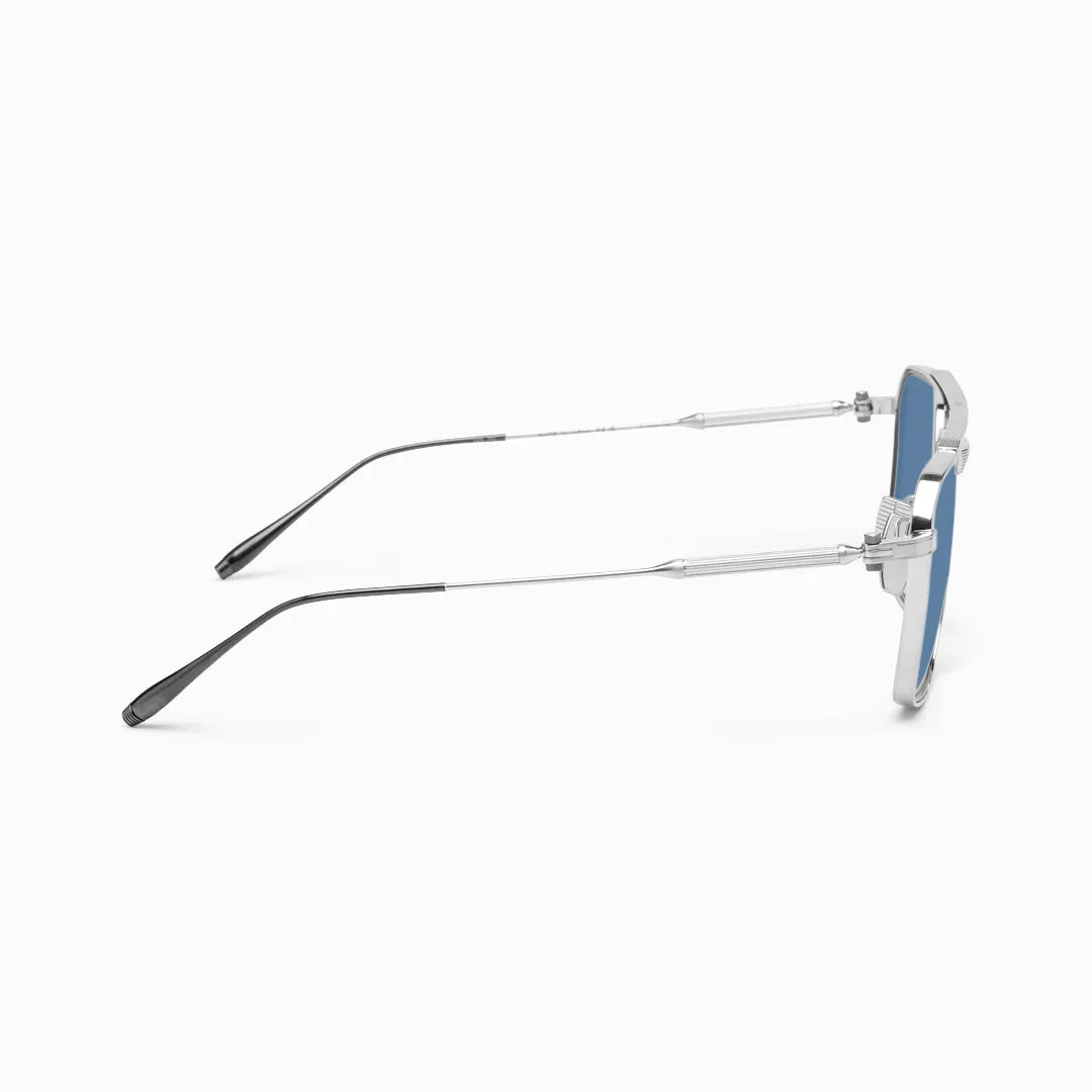 Akoni Optima Telesto Sonnenbrille Brushed Silver Gr. 56 Titan