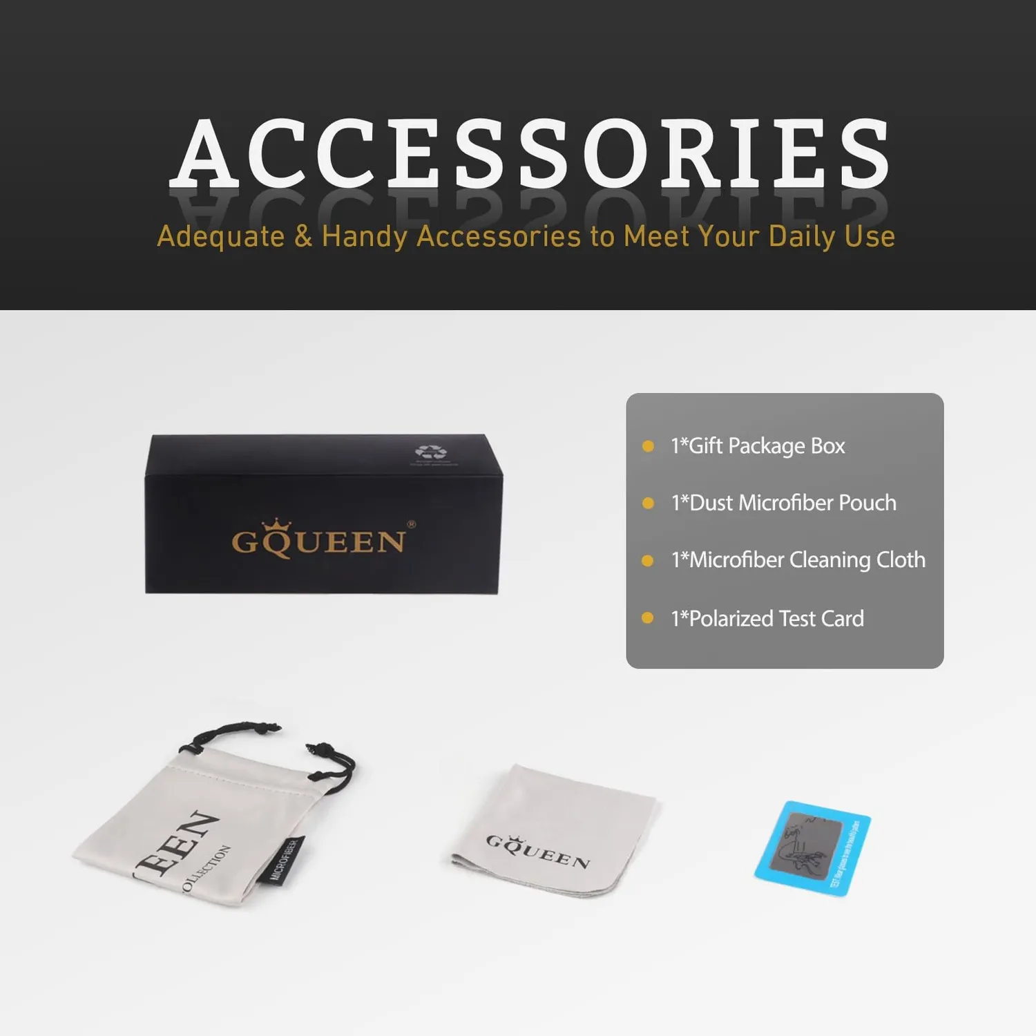 GQUEEN JP94 Clip-On Sonnenbrille polarisiert