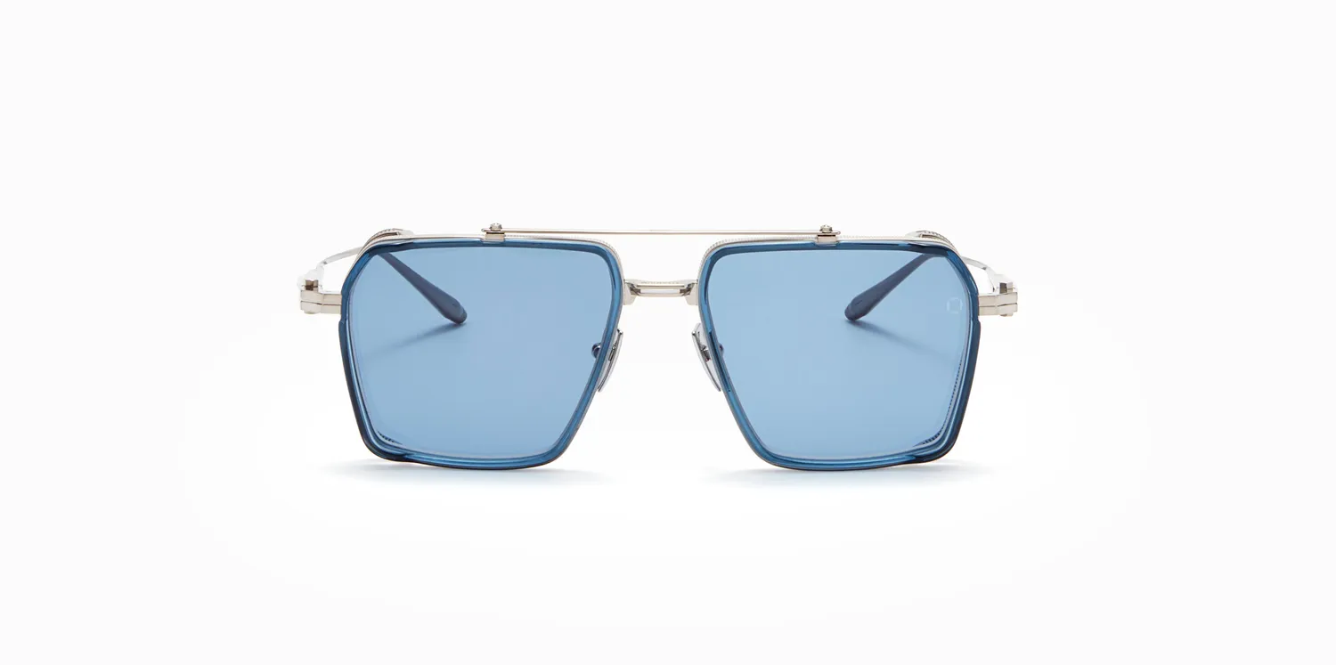 Akoni Delta Tiros Sonnenbrille Brushed Silver Titan