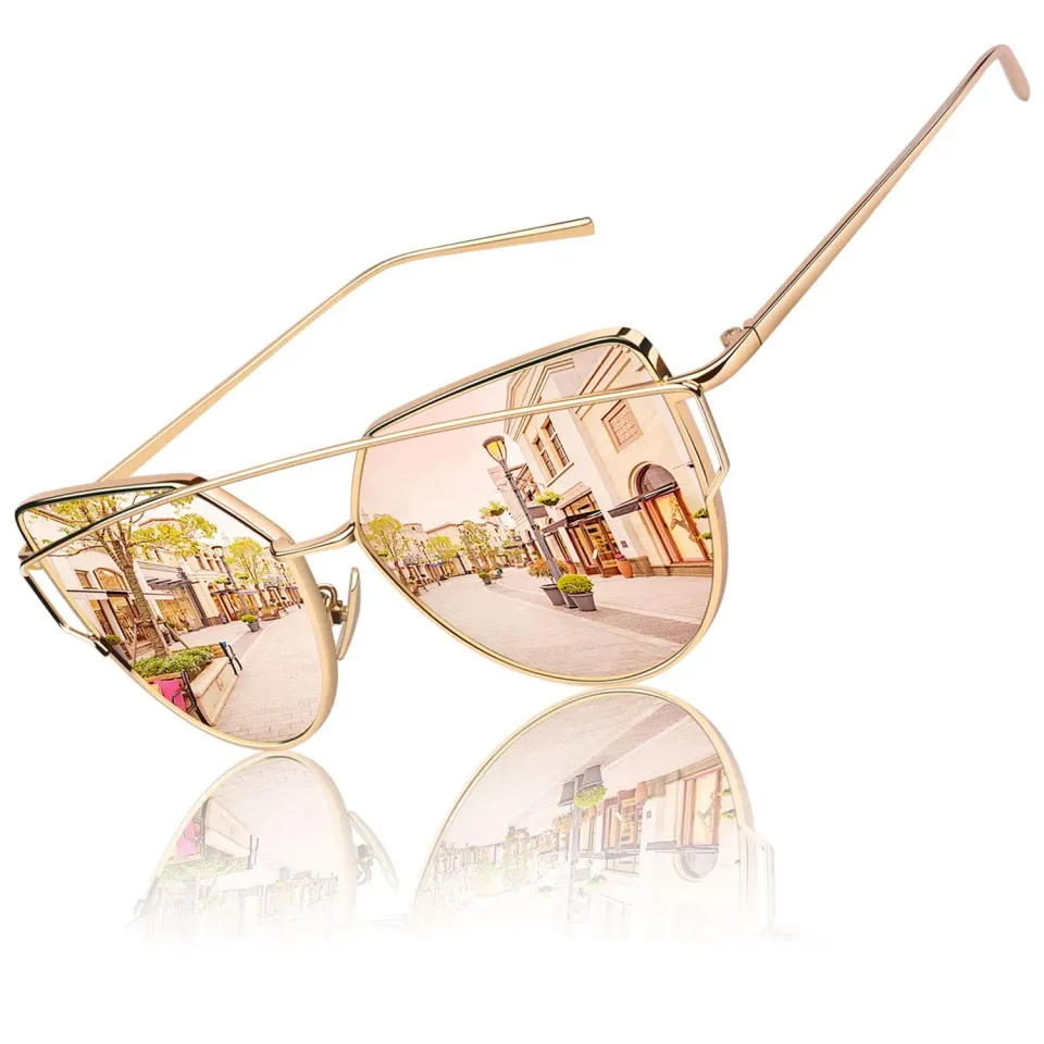 GQUEEN MT3 Cat Eye Sonnenbrille Damen UV400 übergroß