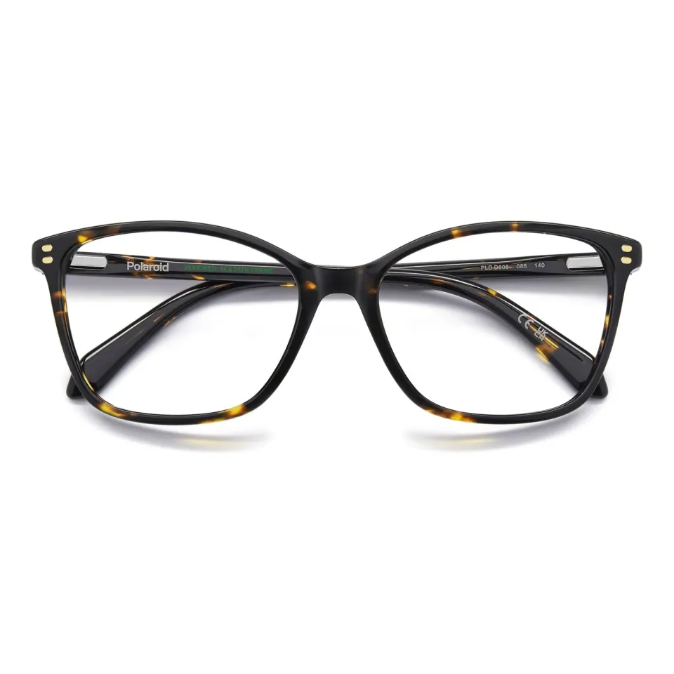 Polaroid PLD D608 Brille Schwarz Cat-Eye Eco-Acetat
