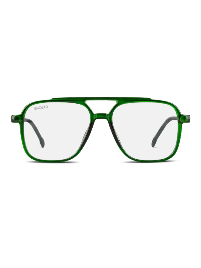 Smooder Coronado Blaulichtbrille Superior Green Federbügel