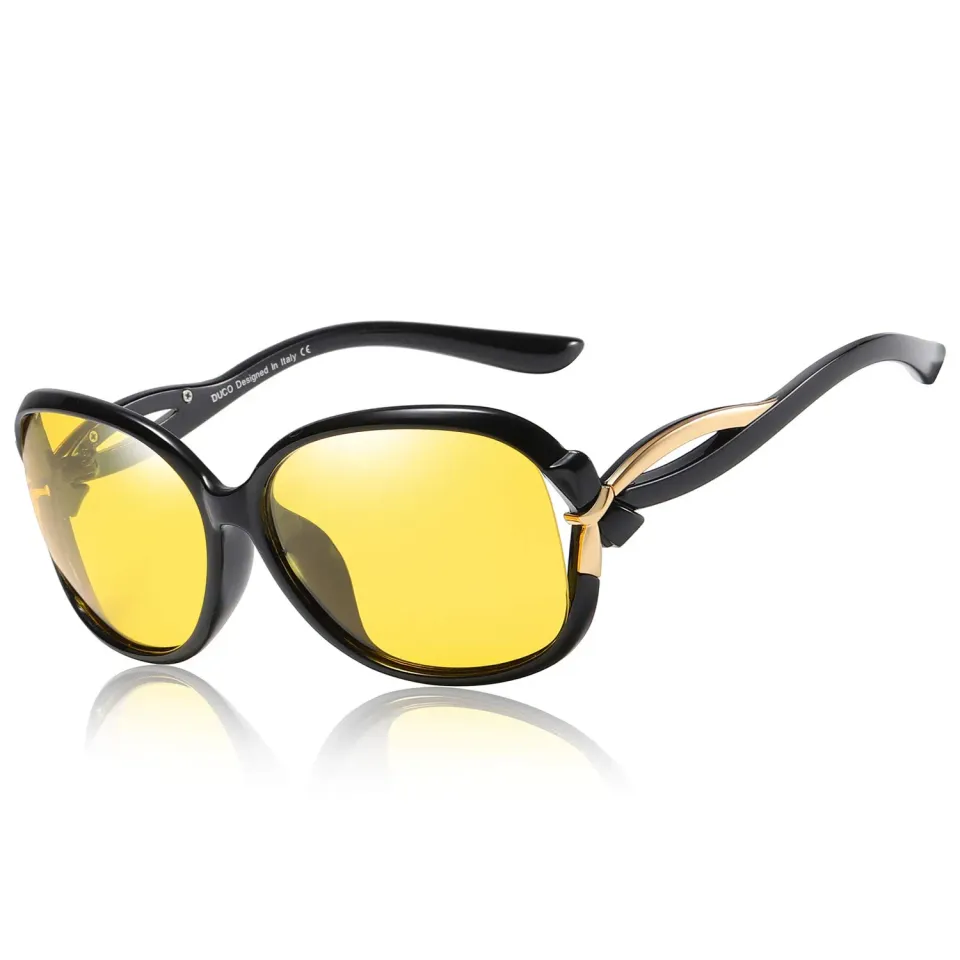 DUCO 2229Y Nachtfahrbrille gelb schwarz Damen