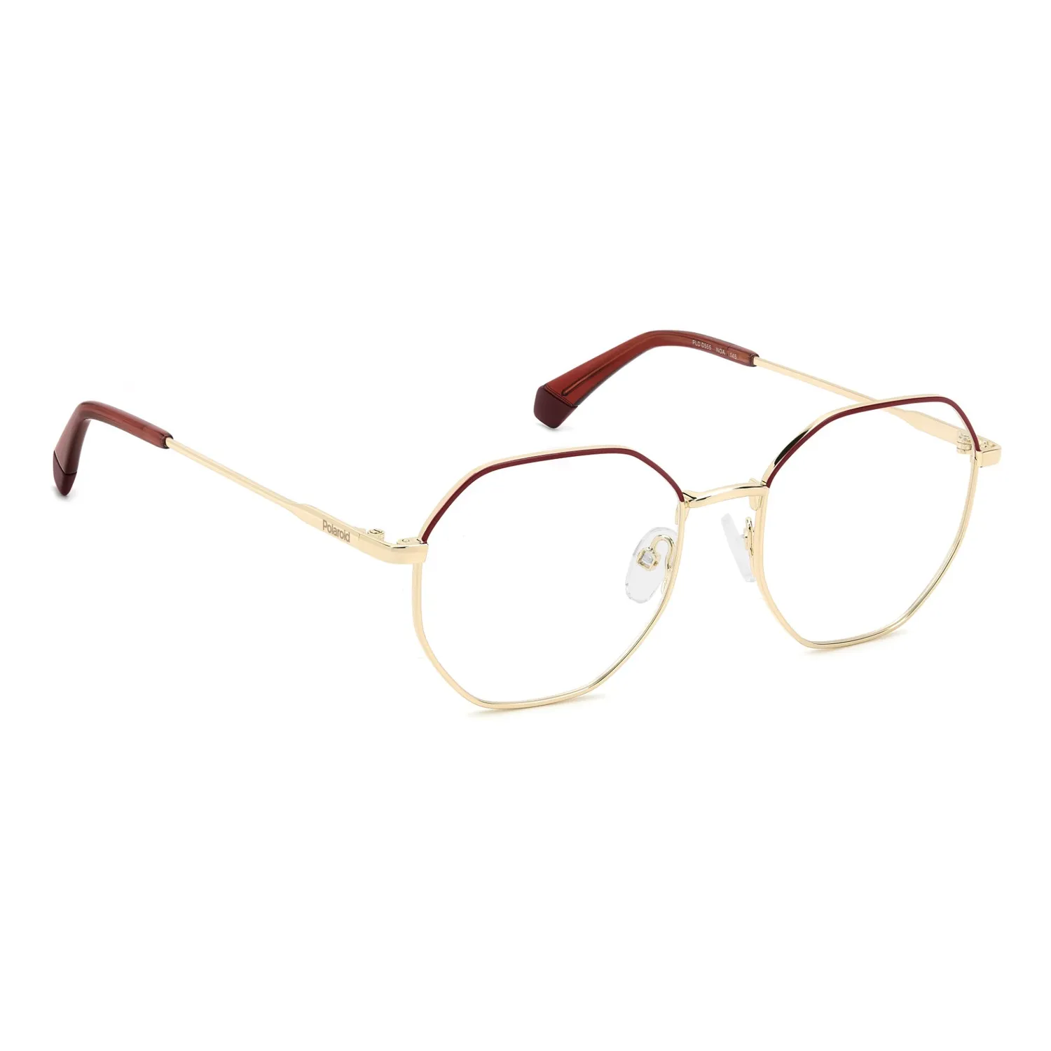 Polaroid PLD D555 Brille gold-rosa eckig recycelt