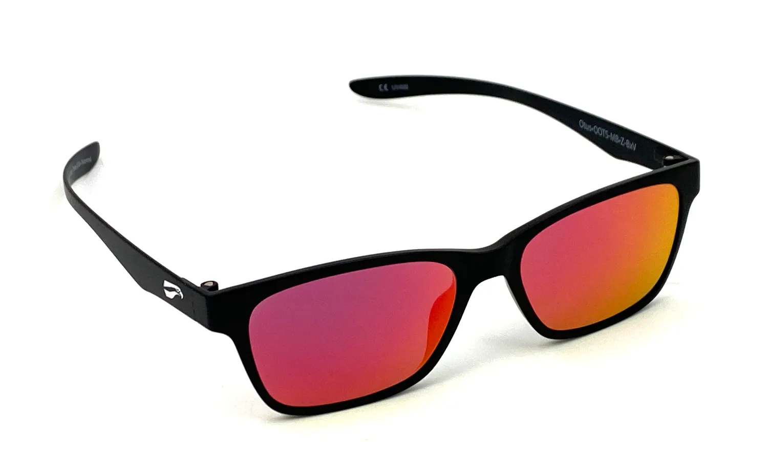 Flying Eyes Otus Sonnenbrille Mattschwarz grau eckig