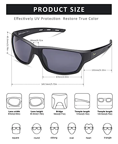 DUCO 6201 Sportbrille polarisiert Herren UV400